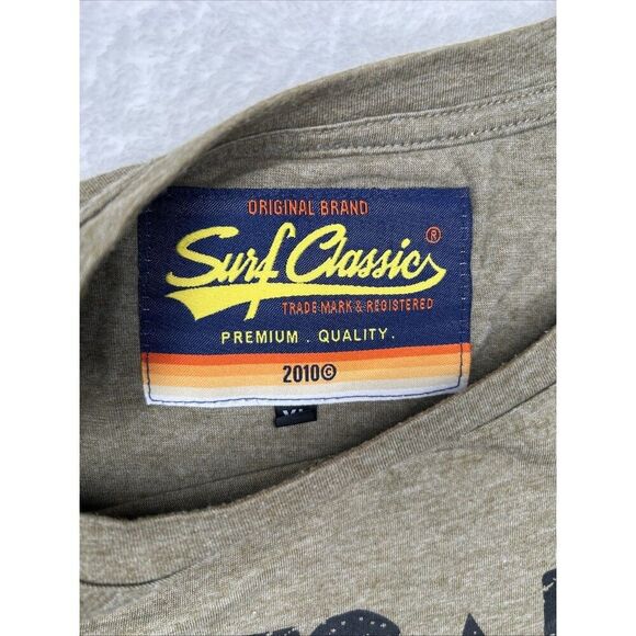 Surf Classics Root Rock Reggae Jamaica Adults XL Khaki - Picture 3 of 8